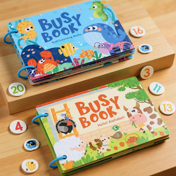 Kleurrijk Montessori Quiet Book voor Peuters – Educatief Speelgoed