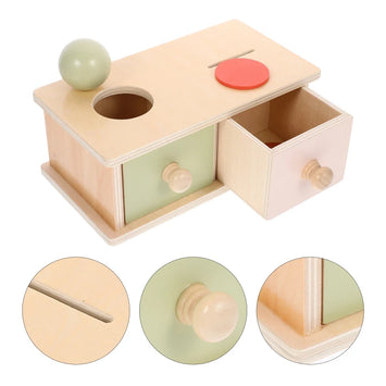 Montessori Houten Speelgoed – Sorteerbox, Balbaan & Objectpermanentie – Educatief Baby- en Peutertoys