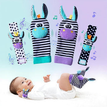 Montessori Rammelaars en Sokjes met Dieren – Zintuiglijk Speelgoed voor Baby's (0-12 maanden)