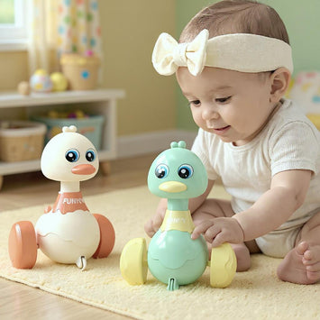 Speelgoed eendje Montessori stijl - leuk cadeau voor baby of peuter zonder schermtijd