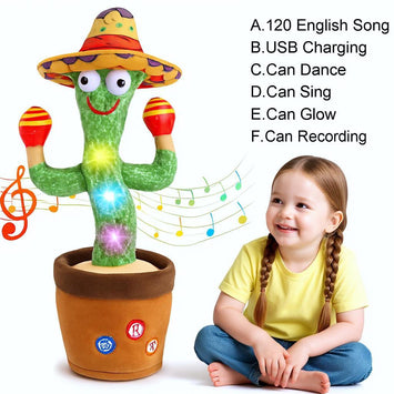 pratende en dansende cactus knuffel zonder hoed interactief speelgoed kinderen