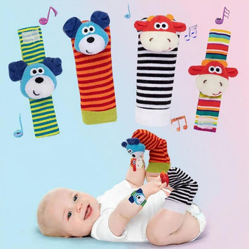 Montessori Rammelaars en Sokjes met Dieren – Zintuiglijk Speelgoed voor Baby's (0-12 maanden)