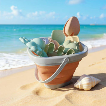 11-delige strandset zand- en waterspeelaccessoires oranje voor kinderen