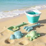 5-delige strandset zand- en waterspeelaccessoires blauw voor kinderen