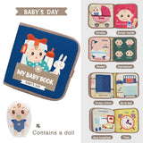 Montessori Stoffen Busy Book – Educatief Activiteitenboek voor Baby’s en Peuters (0-4 jaar)