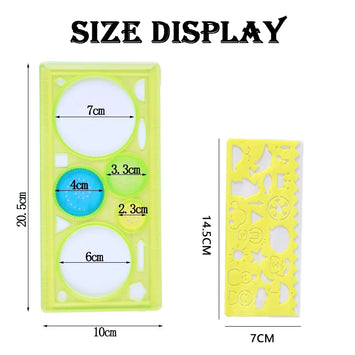 Spirograaf tekenset met kleurrijke linialen