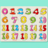Houten puzzel met diverse patronen en blokken. Bevordert het creatieve denken en het probleemoplossend vermogen van kinderen.