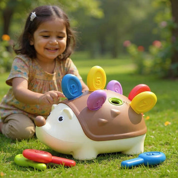 montessori egeltje speelgoed met kleurrijke pinnen