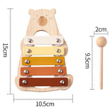 Montessori houten clap bell – ritme en geluid speelgoed voor baby’s