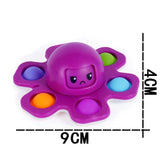 Paarse emoji octopus sensory toy